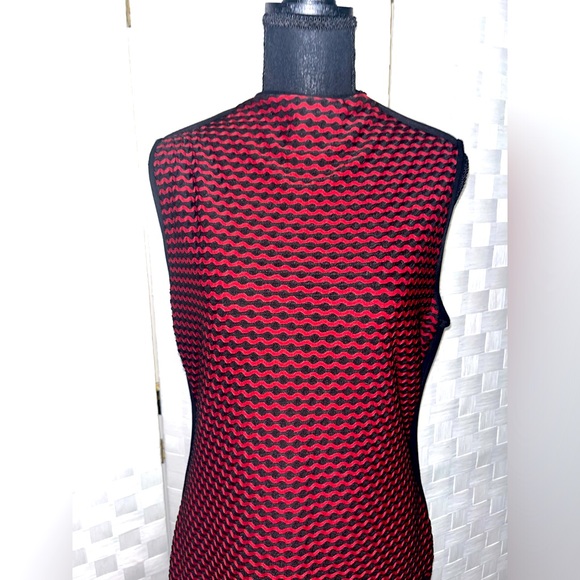 🖤♥️Max Studio S.P. Black and Red Midi Dress/Size Large - Picture 2 of 6
